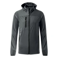RIDER, softshell jakna sa kapuljačom, tamno siva