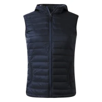 JET WOMEN, Damen Winterweste mit Kapuze, Blau