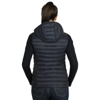 JET WOMEN, Damen Winterweste mit Kapuze, Blau