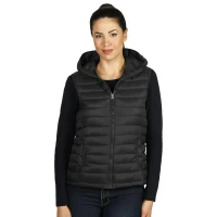 JET WOMEN, women's hooded body warmer, black