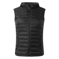JET WOMEN, women's hooded body warmer, black