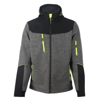 PANTHER GREY JACKET, softshell jakna sa kapuljačom, neon žuta