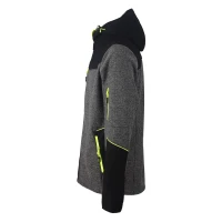 PANTHER GREY JACKET, softshell jakna sa kapuljačom, neon žuta