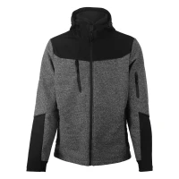 PANTHER GREY JACKET, softshell hooded jacket, black
