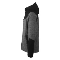 PANTHER GREY JACKET, softshell hooded jacket, black