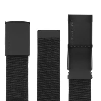 PATENT, stretchable belt, black