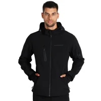 PANTHER JACKET, Softshell-Jacke mit Kapuze, Schwarz