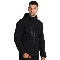 PANTHER JACKET, Softshell-Jacke mit Kapuze, Schwarz