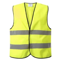GLOW, unisex fluorescent safety reflective vest, neon yellow
