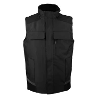 GRANIT VEST, workwear bodywarmer, dark gray