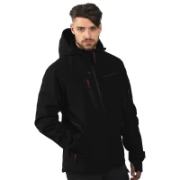 PANTHER THERMO MEN, Softshell-jacke mit integrierten Heizungen, Schwarz