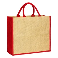 MAKARENA, Tasche aus Jute, Rot