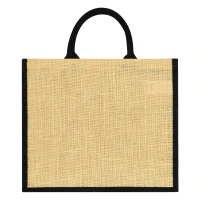 MAKARENA, jute shopping bag, black