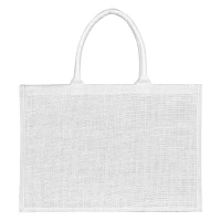 GOA, Tasche aus Jute mit Reißverschluss, Weiss