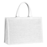 GOA, Tasche aus Jute mit Reißverschluss, Weiss
