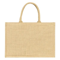 GOA, jute bag with zipper, beige