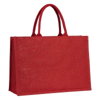 GOA, Tasche aus Jute mit Reißverschluss, Rot