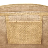 GOA, jute bag with zipper, beige