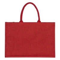 GOA, Tasche aus Jute mit Reißverschluss, Rot