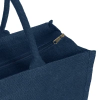GOA, Tasche aus Jute mit Reißverschluss, Blau