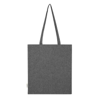 NATURELLA MELANGE 120, recycled cotton bag, 120 g/m2, black