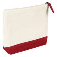 SERENITY, recycled cotton cosmetic bag, 320 g/m2, red