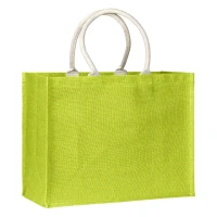 MAGNOLIA, Tasche aus Jute, Lime-Grün