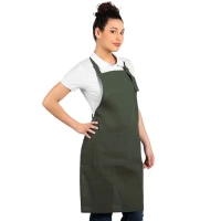 ECO CHEF, Schürze mit Vordertasche, 180 g/m2, Olive