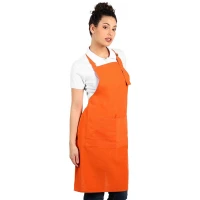 ECO CHEF, Schürze mit Vordertasche, 180 g/m2, Orange
