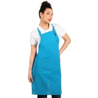 ECO CHEF, Schürze mit Vordertasche, 180 g/m2, Türkisblau
