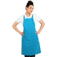 ECO CHEF, Schürze mit Vordertasche, 180 g/m2, Türkisblau