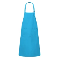 ECO CHEF, Schürze mit Vordertasche, 180 g/m2, Türkisblau