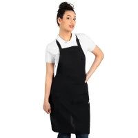 ECO CHEF, Schürze mit Vordertasche, 180 g/m2, Schwarz