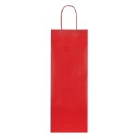 ARISTO, papirna kesa za flašu, 120 g/m2, crvena