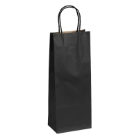 ARISTO, papirna kesa za flašu, 120 g/m2, crna