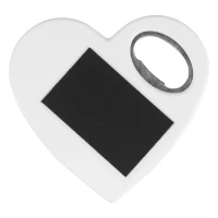 MAGNET HEART, Flaschenöffner mit Magnet, Weiss