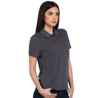 GO GREEN LADY, women's polo shirt, 180 g/m2, dark gray