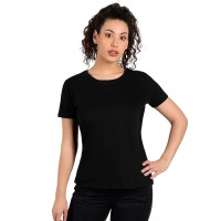 TARGET LADY, women's t-shirt, 100% cotton, slim fit, black