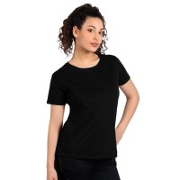 TARGET LADY, women's t-shirt, 100% cotton, slim fit, black