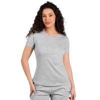 TARGET LADY, women's t-shirt, 100% cotton, slim fit, ash