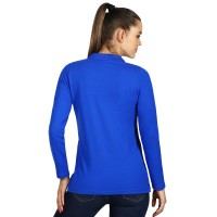 LINDA, women's long sleeve polo shirt, 200 g/m2, royal blue