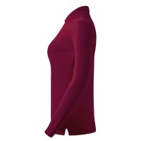 LINDA, women's long sleeve polo shirt, 200 g/m2, burgundy
