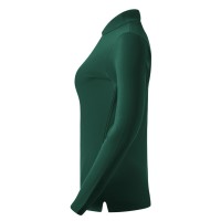 LINDA, women's long sleeve polo shirt, 200 g/m2, green