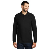 GATOR, long sleeved polo shirt, 200 g/m2, black
