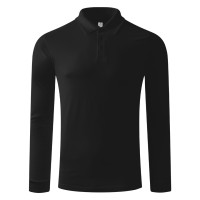 GATOR, long sleeved polo shirt, 200 g/m2, black