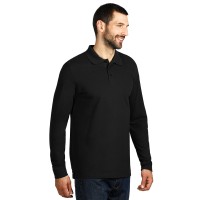 GATOR, long sleeved polo shirt, 200 g/m2, black