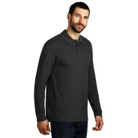 GATOR, long sleeved polo shirt, 200 g/m2, dark gray