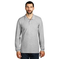 GATOR, long sleeved polo shirt, 200 g/m2, ash