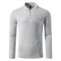 GATOR, long sleeved polo shirt, 200 g/m2, ash