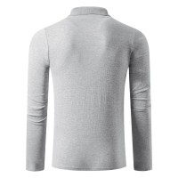 GATOR, long sleeved polo shirt, 200 g/m2, ash